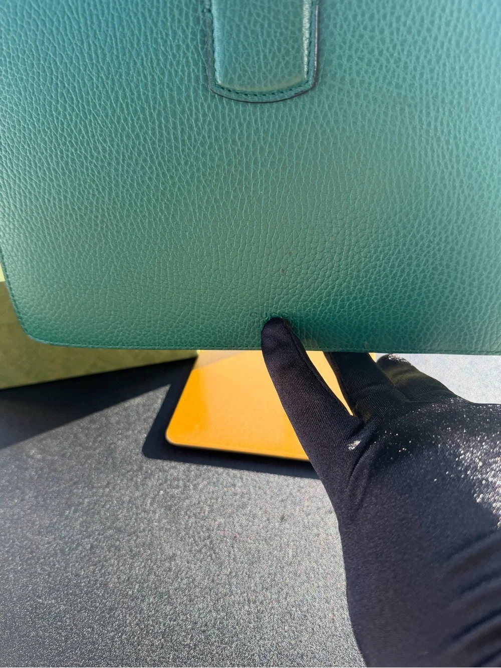 Gucci Emerald Green Leather Top-Handle Satchel with Bamboo Handles